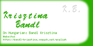 krisztina bandl business card